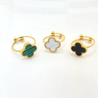 Ring Stainless steel clover