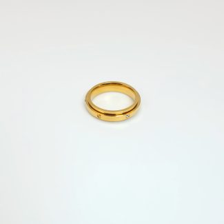 Ring Stainless steel with Zircon